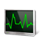 Picture of a monitor with line graph