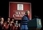  President George W. Bush discusses peace in the Middle East during his Commencement Address at the University of South Carolina in Columbia, S.C., Friday, May 9, 2003. "Across the globe, free markets and trade have helped defeat poverty, and taught men and women the habits of liberty," said the President. "So I propose the establishment of a U.S.-Middle East free trade area within a decade, to bring the Middle East into an expanding circle of opportunity, to provide hope for the people who live in that region."  White House photo by Tina Hager