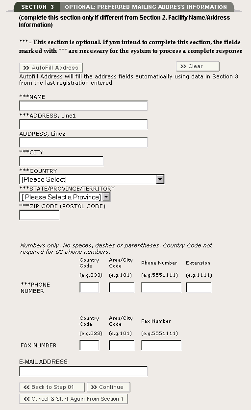 FFRM Sección 3: Información de Dirección de Correo Postal Preferida