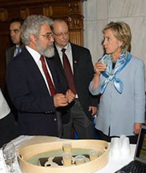 Sen. Hillary Clinton and David Barbano at NY Farm Day
