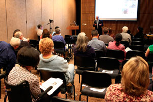 An audience made up of nearly equal numbers of NIEHS and EPA employees enjoyed the CAPTEC presentation on June 4.