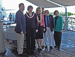 Rep. Tom Cole (OK), Hawaii Gov. Linda Lingle, Rep. Mary Fallin (OK), Rep. Abercrombie, and Rep. Mazie K. Hirono gathered on the "Surrender Deck" of the USS Missouri during the Dec. 7th commemoration