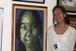 Kenory Khuy of University of Hawaii Laboratory School with her 2007 Congressional Arts Competition winning picture 'Speechless'