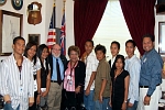 Campbell High School participants in the Close-Up Program visit Neil’s office