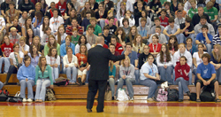 Congressman Brady speaks to the junior class at Lumberton High School during a Town Hall meeting with the group