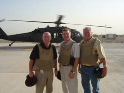 Congressman Brady with Rep. Jim Jordan (R-OH) and fellow Texan, Rep. John Carter (R-TX), at ar-Ramadi helipad in Iraq