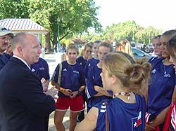 Congressman Brady talks outside the US Capitol with the Challenge 90 Girls soccer team from the Spring/Klein area
