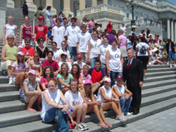 Lynn Lucas Middle School students from Willis visit the Capitol and meet with Congressman Brady