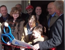 February 20, 2008 - Congressman Dingell takes part in a ribbon-cutting as part of the Dollar Homes program in Taylor.