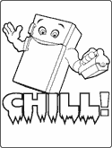 Thumbnail image of page to color - Chill character, a refrigerator