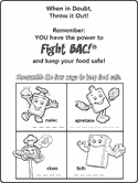 Thumbnail image of page to color - Word scrmble featuring the 4 characters above.