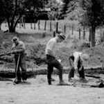 Archeologists working at Whitman Mission in the 1940s.
