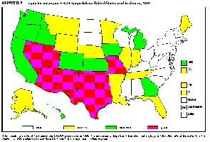 chart: Reported cases of Hepatitis A, United States
1997