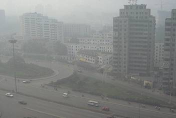 Smog in Beijing.