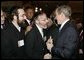 President George W. Bush greets attendees during a White House Faith-Based and Community Initiatives Leadership Conference in Washington, D.C., Tuesday, March 1, 2005. White House photo by Paul Morse