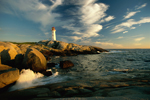 Photo: A lighthouse in the distance on Peggy's Cove