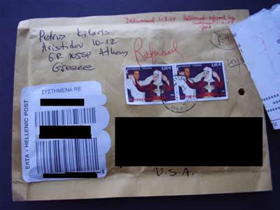 Mailing envelope in which tablets were shipped to consumers 