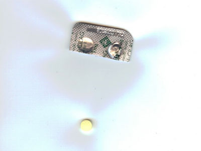 Yellow Haloperidol in blister pack