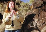 Tina playing the oboe.