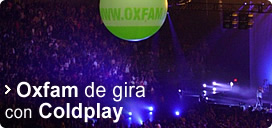 Oxfam de gira con Coldplay