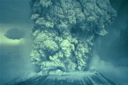 Mt. St. Helens, WA, May 18, 1980 erupting