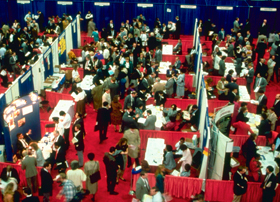 Photo of professional conference exhibits