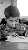 Young Boy reading