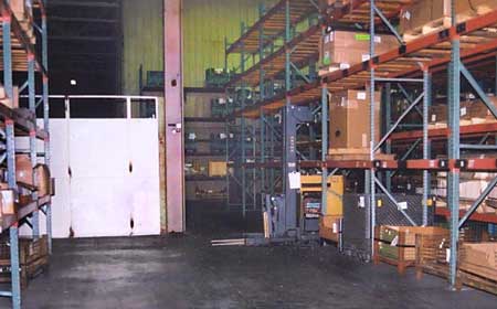 Photo 2 – Wide view from the left of the forklift, showing the T-intersection.