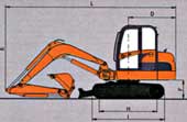 Illustration of Excavator (Trackhoe).