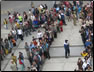 Photo Thumbnail: While in the Republic of Guatemala, lines of patients leading to the clinic provide evidence of the mission’s cause.