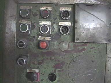 View of the machine control panel
