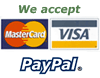 We accept Visa and Mastercard