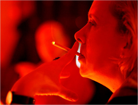 woman smoking