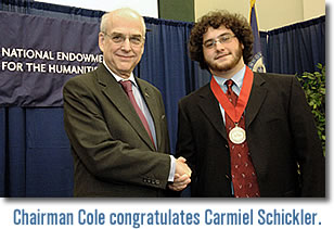 Chairman Cole congratulates Carmiel Schickler