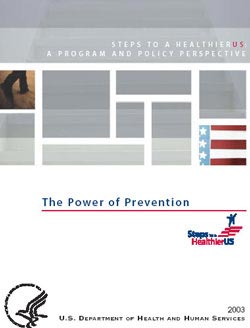 Steps to a HealthierUS - A Program and Policy Perspective - The Power of Prevention 2003 Cover