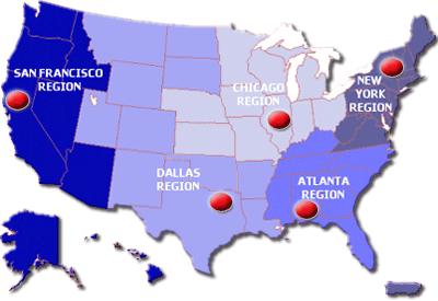 Map of MBDA Business Development Centers by region...