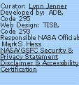 Mail to Curator and NASA/GSFC Security & Privacy Act Statement Disclaimer & Accessibility Certification