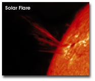 artist's conception of a solar flare