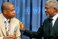 Jay-Z with the Secretary-General