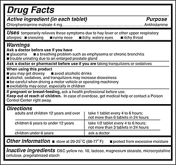Drug Facts label