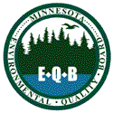 EQB logo: trees, water, bird