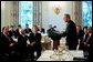 President George W. Bush addresses the National Governors Association in the State Dining Room of the White House Monday, Feb. 23, 2004. White House photo by Tina Hager.