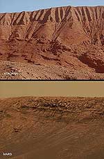 photo of atacama above photo of Mars