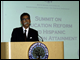 Executive Director Adam Chavarria speaks to more than 230 participants at the White House Initiative's Summit on Education Reform and Hispanic Education Attainment at the U.S. Department of Education.