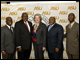 Secretary Spellings poses with leaders at a 100 Black Men of America roundtable in Montgomery, Alabama.