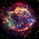 False color picture of supernova remnant Cassiopeia A