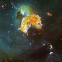 Hubble Space Telescope image of supernova remnant N 63A