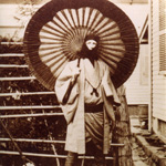 Charles Longfellow in Japanese garb.  Photograph taken in Japan, c. 1871.