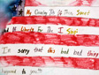 child's drawing of the American flag