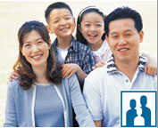 photo of an Asian family